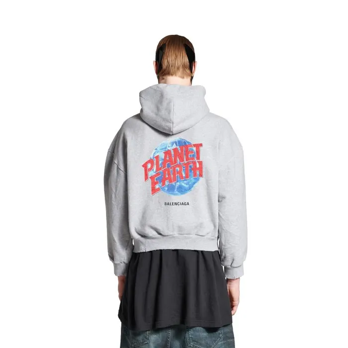Balenciaga Sweatshirts and Hoodies Men Men039s Planet Earth Zipup Hoodie Regular Fit In Grey Grey Balenciaga Sweatshirts and Hoodies Men Men039s Planet Earth Zipup Hoodie Regular Fit In Grey Grey