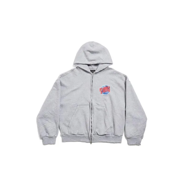 Balenciaga Sweatshirts and Hoodies Men Men039s Planet Earth Zipup Hoodie Regular Fit In Grey Grey Balenciaga Sweatshirts and Hoodies Men Men039s Planet Earth Zipup Hoodie Regular Fit In Grey Grey