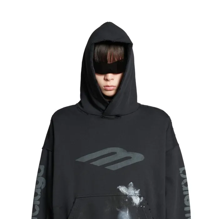 Balenciaga Sweatshirts and Hoodies WomenMen 3b Stencil Hoodie Medium Fit In Black Black Balenciaga Sweatshirts and Hoodies WomenMen 3b Stencil Hoodie Medium Fit In Black Black