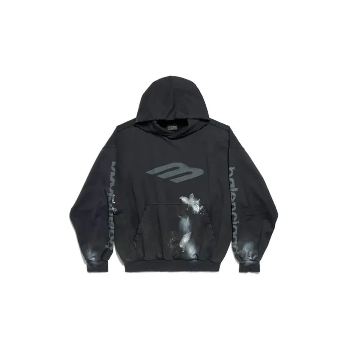 Balenciaga Sweatshirts and Hoodies WomenMen 3b Stencil Hoodie Medium Fit In Black Black Balenciaga Sweatshirts and Hoodies WomenMen 3b Stencil Hoodie Medium Fit In Black Black