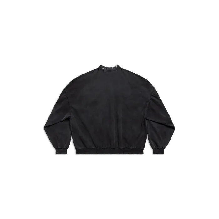 Balenciaga Sweatshirts and Hoodies WomenMen Pierced Round Sweatshirt Oversized In Black Faded Black Faded Balenciaga Sweatshirts and Hoodies WomenMen Pierced Round Sweatshirt Oversized In Black Faded Black Faded