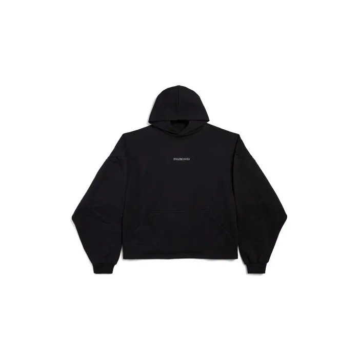 Balenciaga Sweatshirts and Hoodies Women Women039s Balenciaga Back Cropped Hoodie In Black Black Balenciaga Sweatshirts and Hoodies Women Women039s Balenciaga Back Cropped Hoodie In Black Black