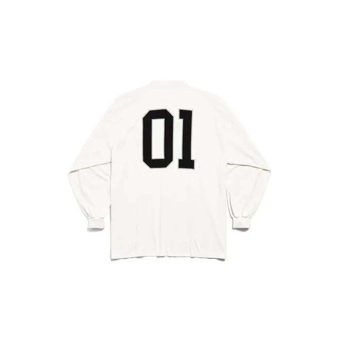 Balenciaga Tshirts Men Men039s Basketball Series 8211 Long Sleeve Tshirt Large Fit In Off White Off White Balenciaga Tshirts Men Men039s Basketball Series 8211 Long Sleeve Tshirt Large Fit In Off White Off White