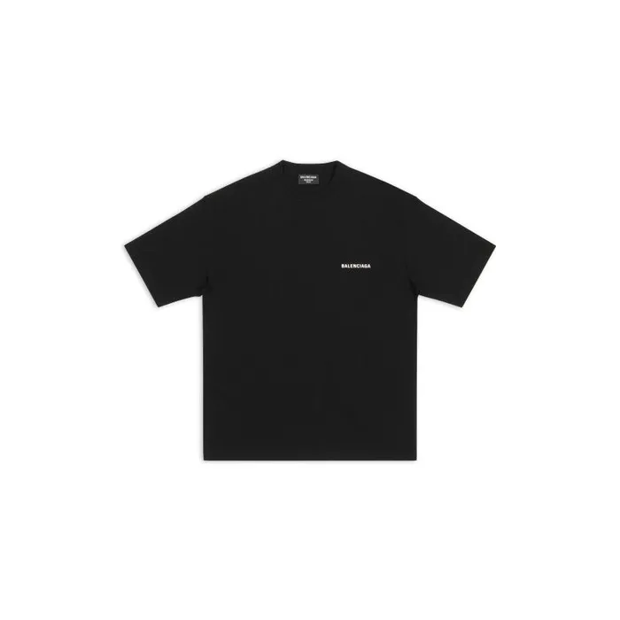 Balenciaga Tshirts Men Men039s Logo Tshirt Medium Fit In Black Black