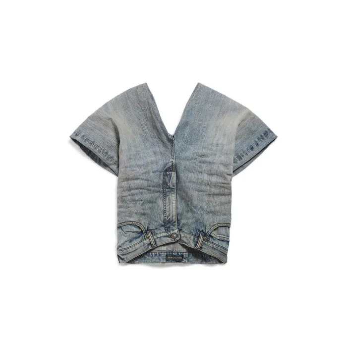 Balenciaga Tops and Shirts Women Women039s Denim Pants Top In Light Blue Light Blue Balenciaga Tops and Shirts Women Women039s Denim Pants Top In Light Blue Light Blue