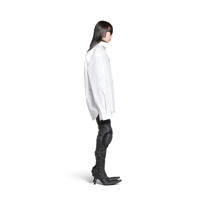 Balenciaga Tops and Shirts Women Women039s Kick Collar Shirt Large Fit In White White Balenciaga Tops and Shirts Women Women039s Kick Collar Shirt Large Fit In White White