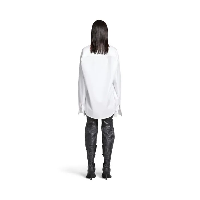 Balenciaga Tops and Shirts Women Women039s Kick Collar Shirt Large Fit In White White Balenciaga Tops and Shirts Women Women039s Kick Collar Shirt Large Fit In White White