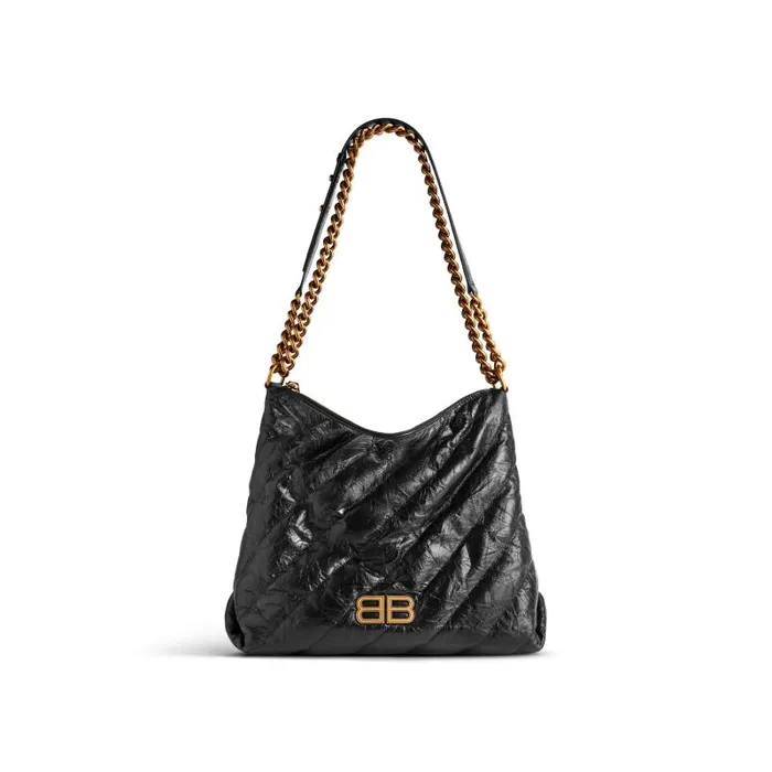 Balenciaga Tote Bags Women Women039s Crush Medium Hobo Bag Quilted In Black Black Balenciaga Tote Bags Women Women039s Crush Medium Hobo Bag Quilted In Black Black