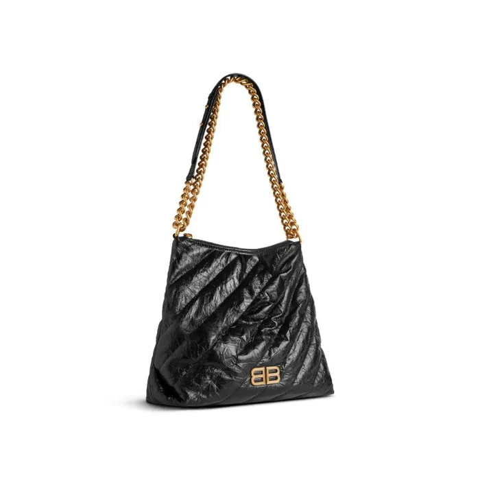 Balenciaga Tote Bags Women Women039s Crush Medium Hobo Bag Quilted In Black Black