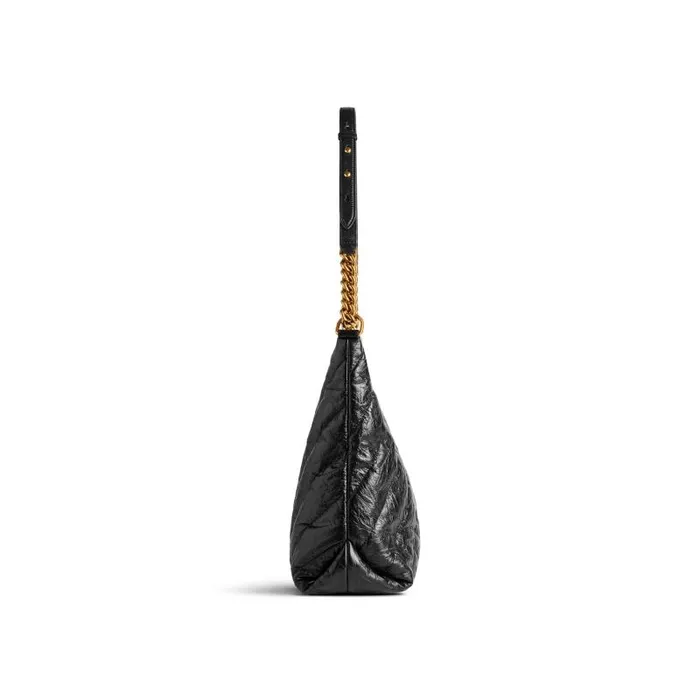 Balenciaga Tote Bags Women Women039s Crush Medium Hobo Bag Quilted In Black Black