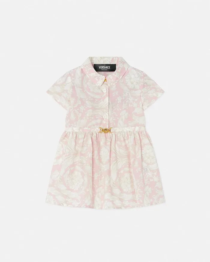 Barocco Baby Shirt Dress Pinkprint Children Versace Clothing
