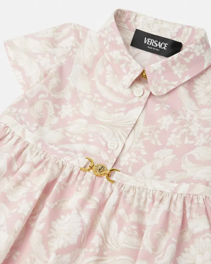 Barocco Baby Shirt Dress Pinkprint Children Versace Clothing