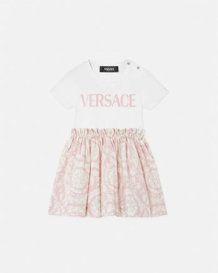 Barocco Baby TShirt Dress Light Pink Children Versace Clothing