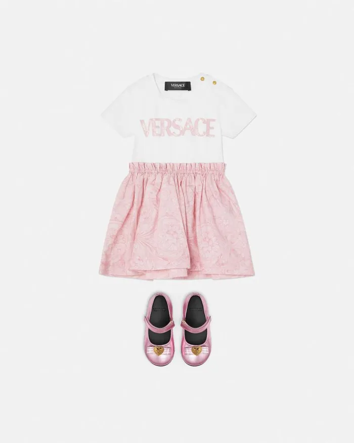 Barocco Baby TShirt Dress Light Pink Children Versace Clothing