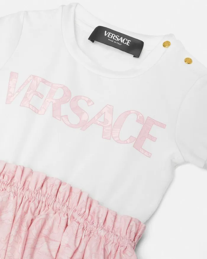 Barocco Baby TShirt Dress Light Pink Children Versace Clothing