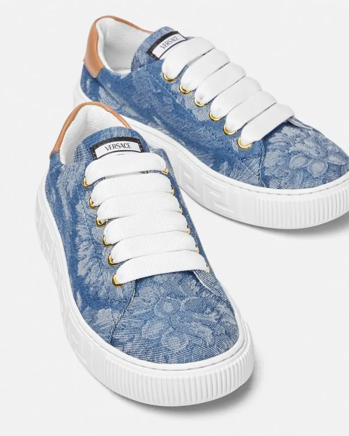 Barocco Greca Kids Sneakers 2us7v Children Versace Shoes