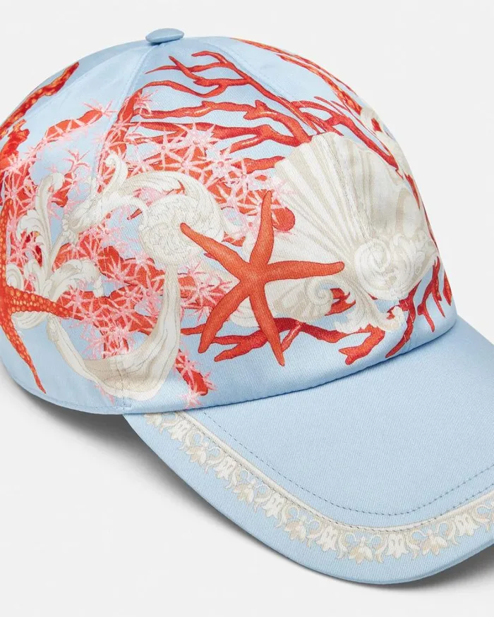 Barocco Sea Baseball Cap Blueprint WomenMen Versace Hats and Caps