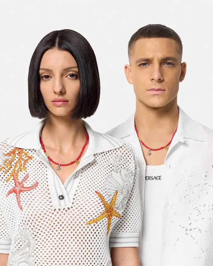 Barocco Sea Necklace Red WomenMen Versace Necklaces