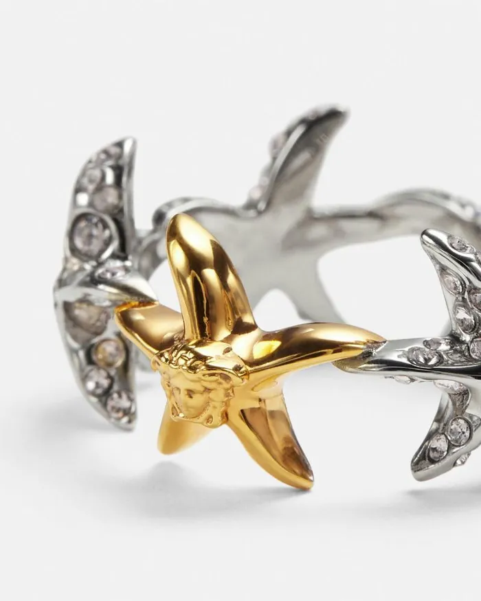 Barocco Sea Ring Silvergold Women Versace Rings