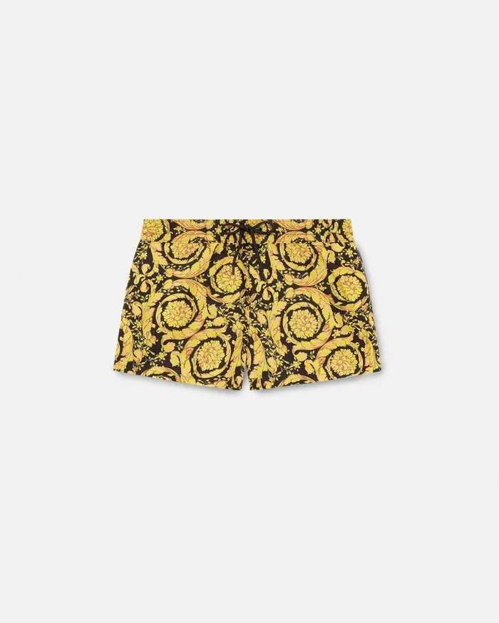 Barocco Swim Shorts Print Men Versace Swimwear