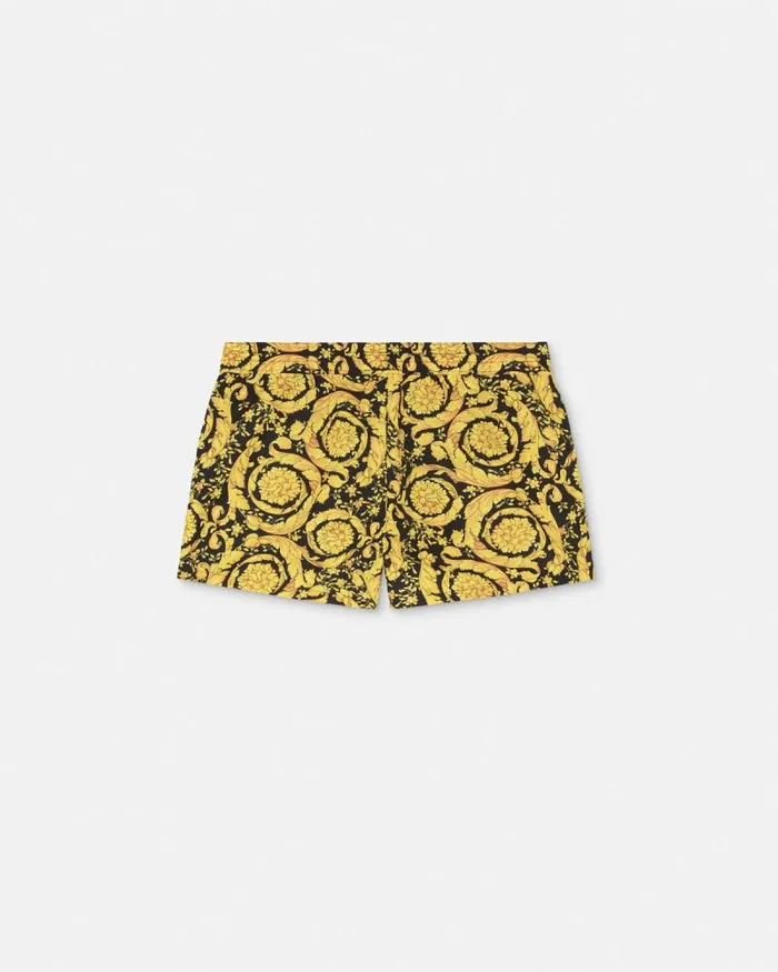 Barocco Swim Shorts Print Men Versace Swimwear