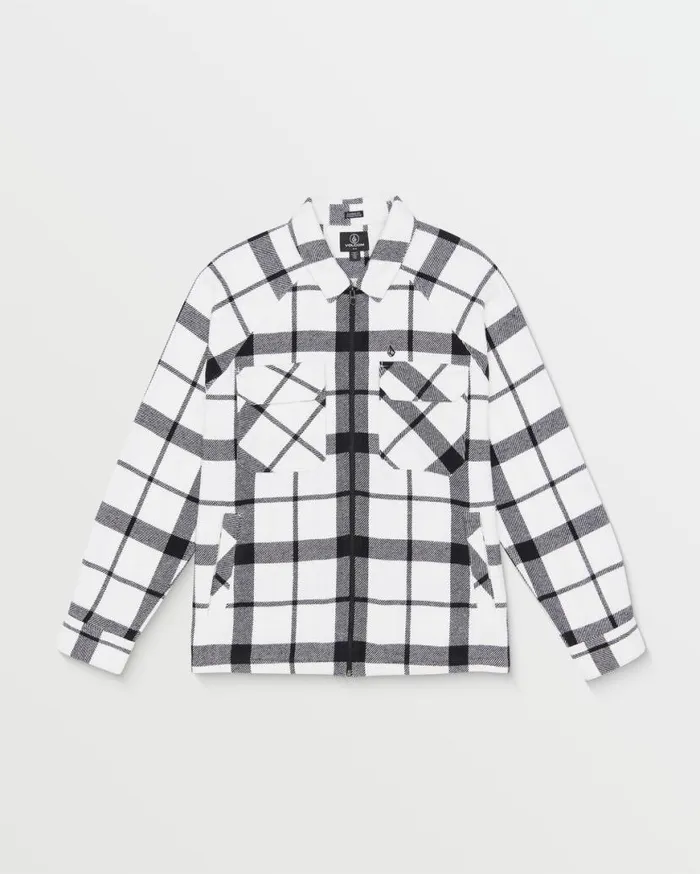 Bartostone Long Sleeve Shirt 8211 White Mens Volcom Shirts and Flannels