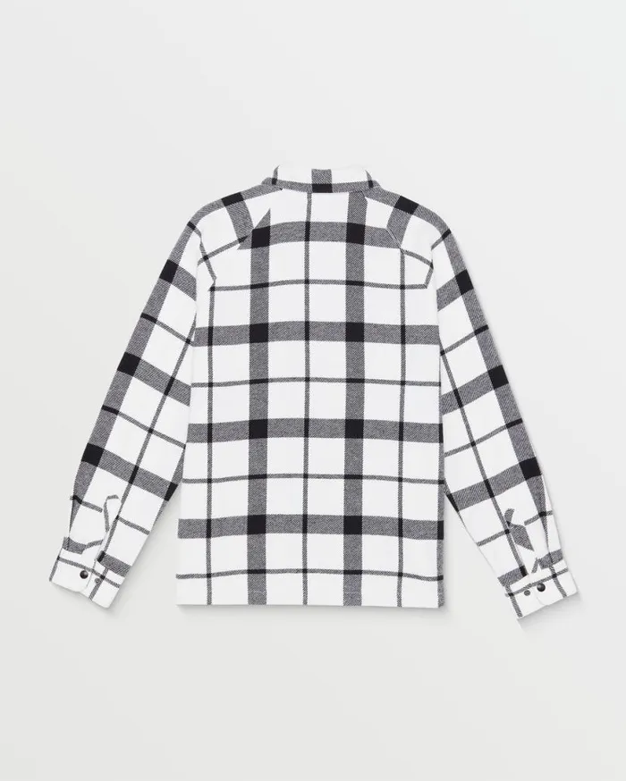 Bartostone Long Sleeve Shirt 8211 White Mens Volcom Shirts and Flannels