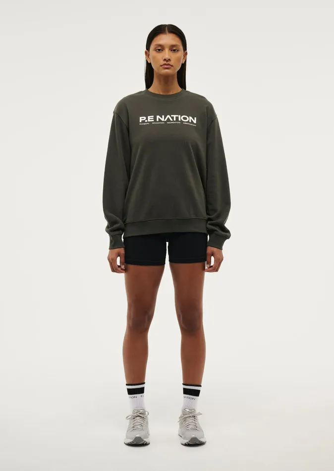 Baseline PE Nation Women QUALIFY SWEAT IN GUNMETAL