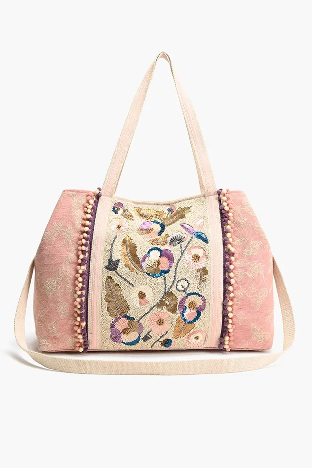 Beach Bags Pansy Chocolate Petal Paradise Tote America and Beyond Women