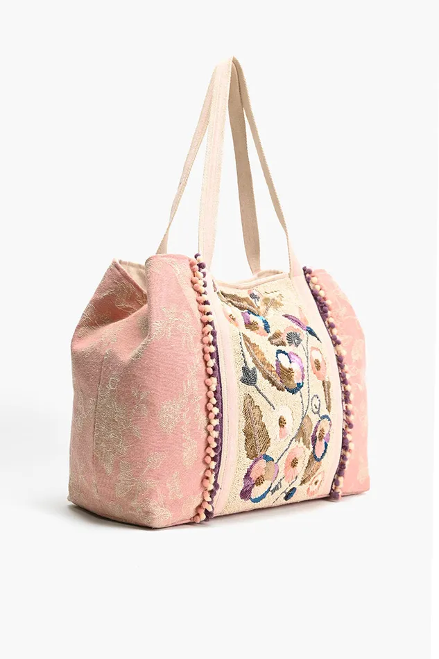 Beach Bags Pansy Chocolate Petal Paradise Tote America and Beyond Women