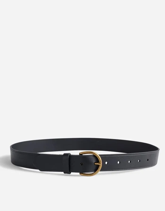 Belts Women Madewell Madewell Medium Perfect Leather Belt True Black