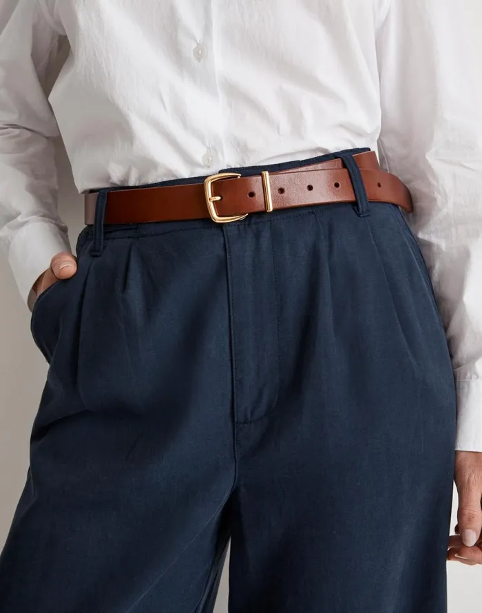 Belts Women Madewell The Essential Leather Belt Warm Cinnamon
