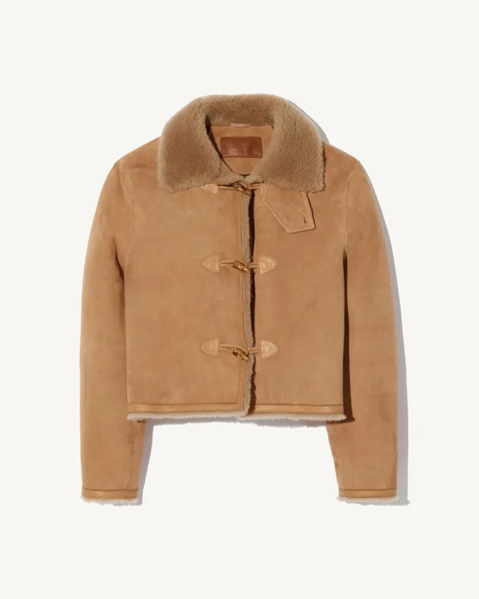 BENOITE SHEARLING JACKET Camel Women Nili Lotan Coats and Outerwear