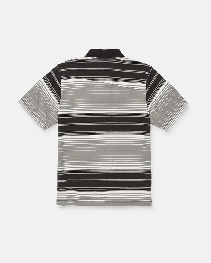 Big Boys Cross Stone Polo Short Sleeve Shirt 8211 Dark Grey Kids Volcom Shirts and Flannels