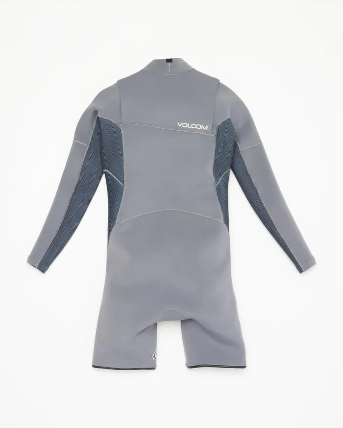 Big Boys Modulator 2mm Chest Zip Long Sleeve Springsuit 8211 Charcoal Kids Volcom Wetsuits
