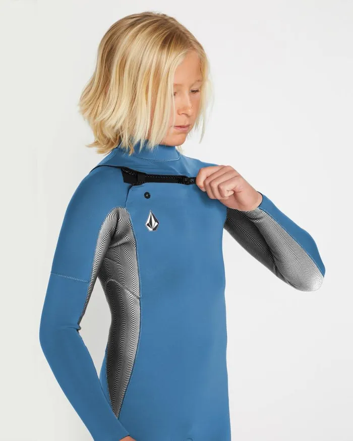 Big Boys Modulator 2mm Chest Zip Long Sleeve Springsuit 8211 Cruzer Blue Kids Volcom Wetsuits