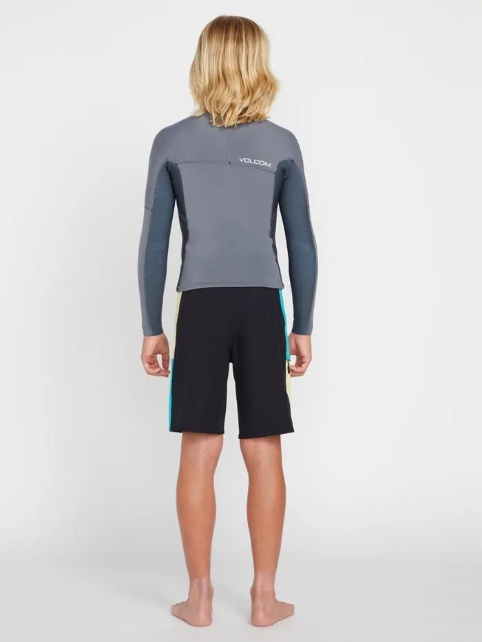 Big Boys Modulator 2mm Long Sleeve Wetsuit Jacket 8211 Charcoal Kids Volcom Wetsuits