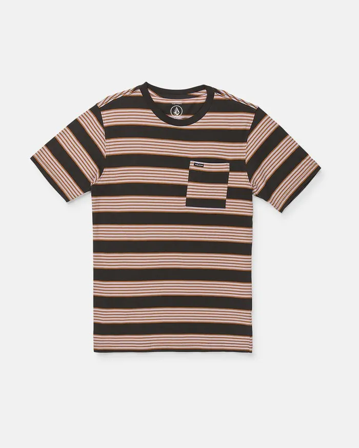 Big Boys Swingstone Short Sleeve Shirt 8211 Black Kids Volcom Shirts and Flannels