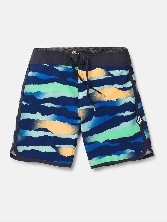 Big Boys Zebra Scallop ModTech Trunks 8211 Navy Kids Volcom Boardshorts and Trunks