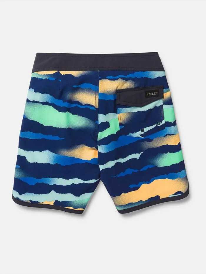 Big Boys Zebra Scallop ModTech Trunks 8211 Navy Kids Volcom Boardshorts and Trunks