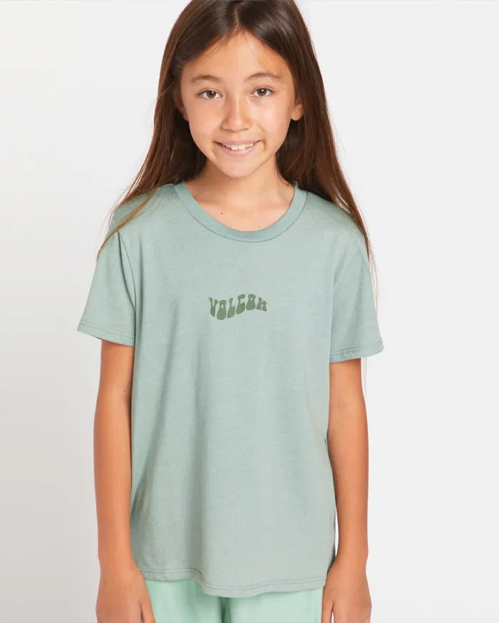 Big Girls Last Party Short Sleeve Tee 8211 Sea Spray Kids Volcom TShirts and Tanks