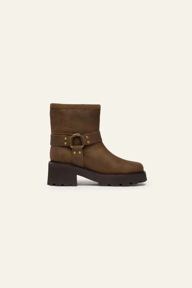 BikerStyle Ankle Boots Conda Brown Women Baandsh Shoes