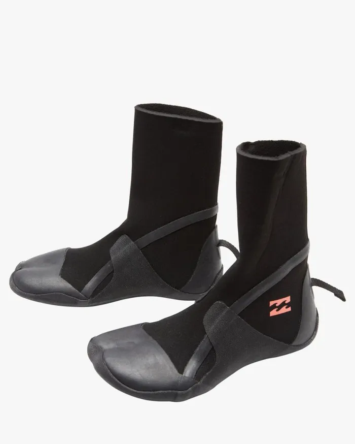 Billabong 3 Synergy Hidden Split Toe Wetsuit Boots Black Womens Wetsuits