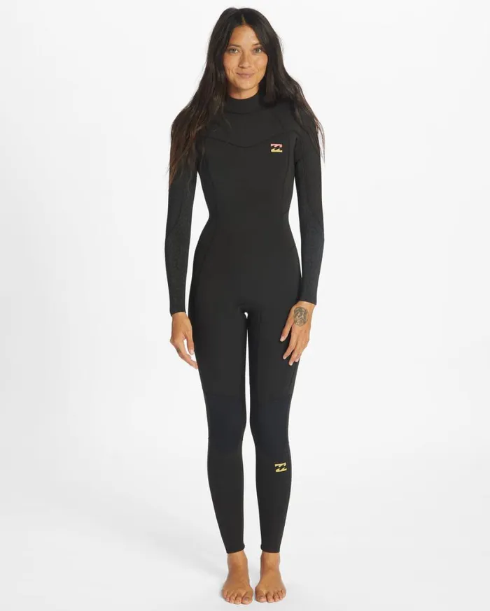 Billabong 43 Synergy Back Zip Full Wetsuit Wild Black Womens Wetsuits
