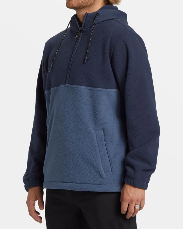 Billabong ADiv Boundary Hooded HalfZip Pullover Dusty Navy Mens Hoodies and Fleece Billabong ADiv Boundary Hooded HalfZip Pullover Dusty Navy Mens Hoodies and Fleece
