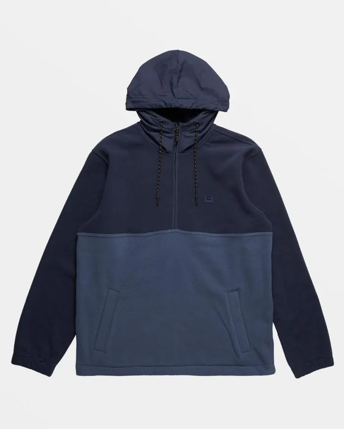 Billabong ADiv Boundary Hooded HalfZip Pullover Dusty Navy Mens Hoodies and Fleece Billabong ADiv Boundary Hooded HalfZip Pullover Dusty Navy Mens Hoodies and Fleece