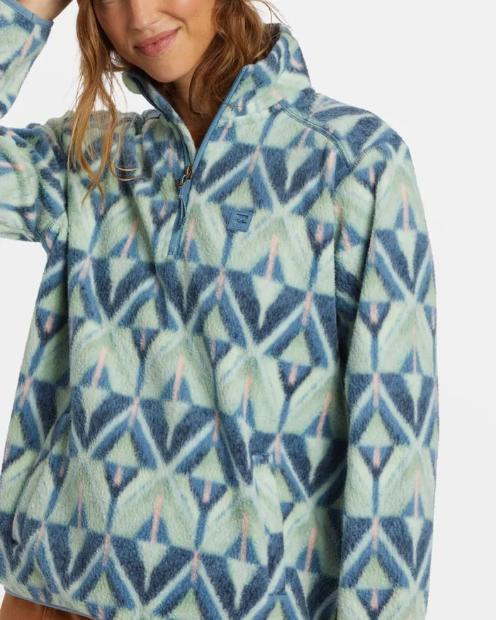 Billabong ADiv Boundary Mock 3 HalfZip Pullover Sweatshirt Blue Shadow Womens Sweatshirts and Fleece Billabong ADiv Boundary Mock 3 HalfZip Pullover Sweatshirt Blue Shadow Womens Sweatshirts and Fleece