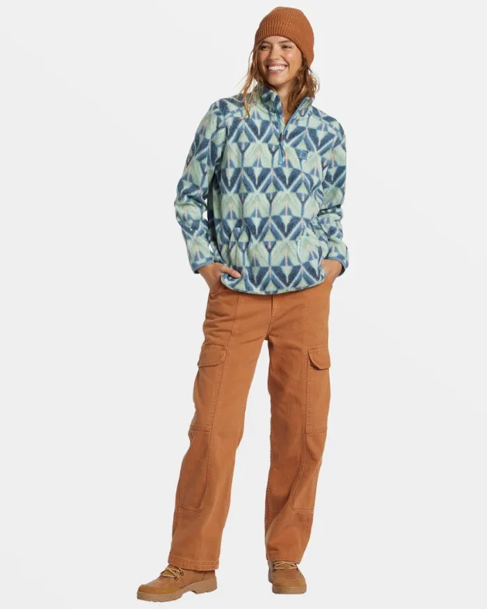 Billabong ADiv Boundary Mock 3 HalfZip Pullover Sweatshirt Blue Shadow Womens Sweatshirts and Fleece Billabong ADiv Boundary Mock 3 HalfZip Pullover Sweatshirt Blue Shadow Womens Sweatshirts and Fleece