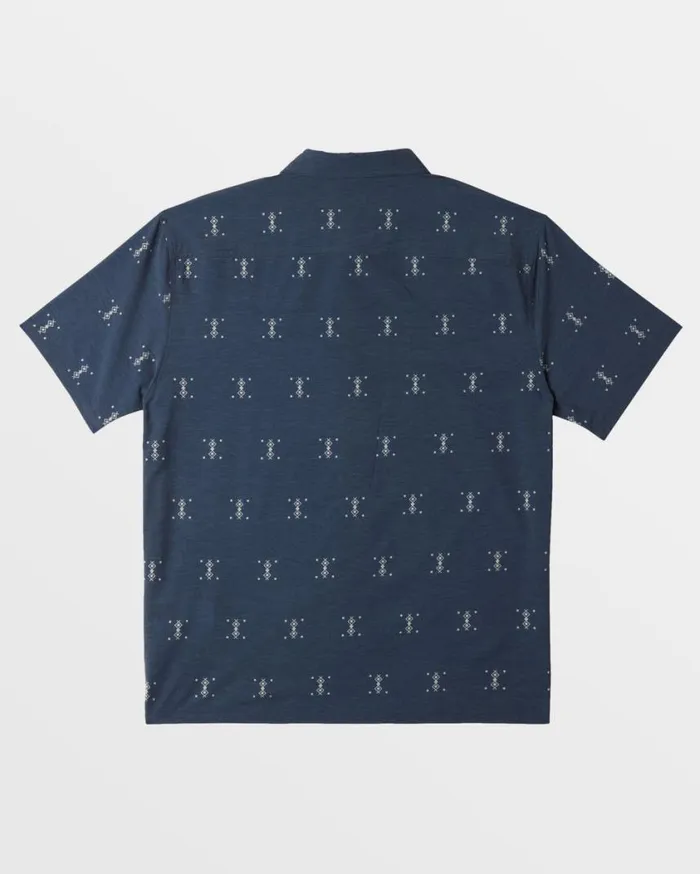 Billabong ADiv Surftrek Trail Short Sleeve Shirt Navy Heather Mens Shirts