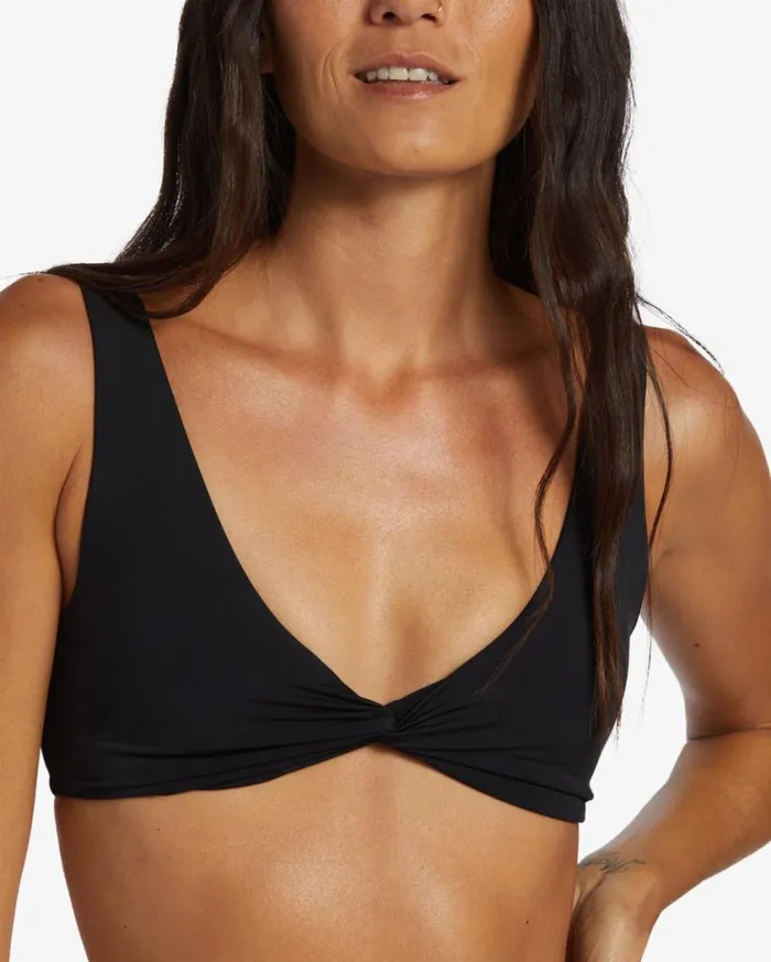 Billabong ADiv Twisted Tank Bikini Top Black Womens Bikinis